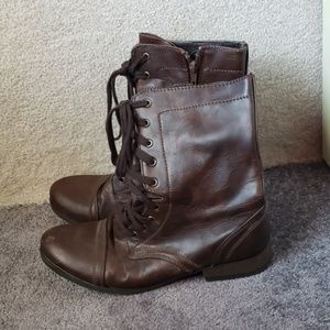 Women's Brown Combat Boots